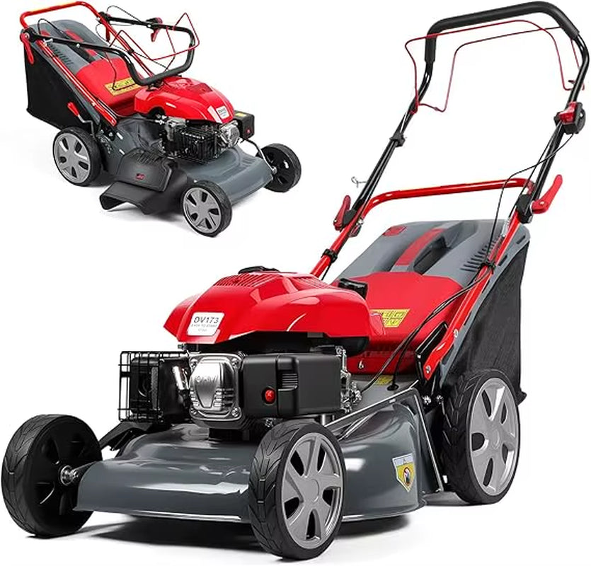 Lawn Mower, 20-Inch Self Propelled Gas Lawn Mower, 173Cc Gas Engine Push Mower with 60L Grass Tank, 7 Height Adjustment, Mulchin