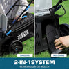 ROYAL GARDEN Electric 40V 17 Inch Cordless Lawn Mower Walk behind Brushless Push Mower 6-Height Adjust Portable & Lightweight 2