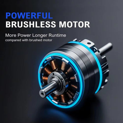 ROYAL GARDEN Electric 40V 17 Inch Cordless Lawn Mower Walk behind Brushless Push Mower 6-Height Adjust Portable & Lightweight 2