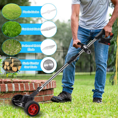 Foldable Efficient Grass Trimmer Durable Electric Mower for Easy Lawn Maintenance Easy to Lawn Mower US Plug Black