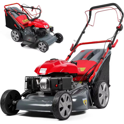 Lawn Mower, 20-Inch Self Propelled Gas Lawn Mower, 173Cc Gas Engine Push Mower with 60L Grass Tank, 7 Height Adjustment, Mulchin