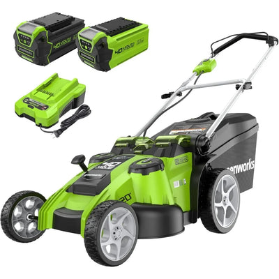 40V 20" Twin Blade Mower, 4.0Ah + 2.0Ah Battery