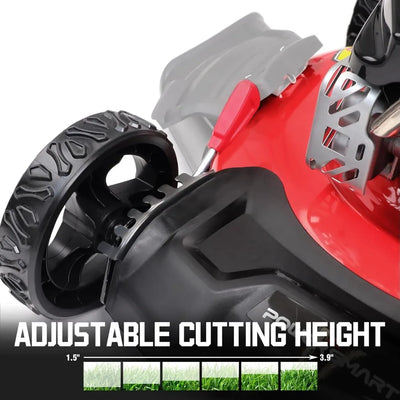 Lawn Mower Gas Powered, 21-Inch 144Cc Engine 3-In-1 Walk-Behind Push Lawn Mower, Oil Included