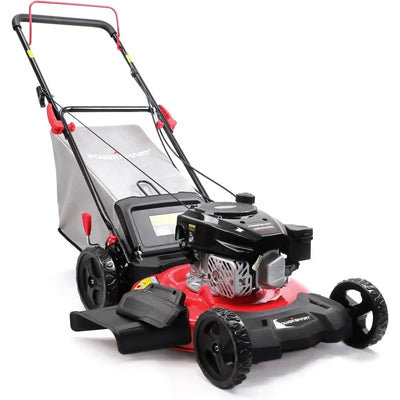 Lawn Mower Gas Powered, 21-Inch 144Cc Engine 3-In-1 Walk-Behind Push Lawn Mower, Oil Included