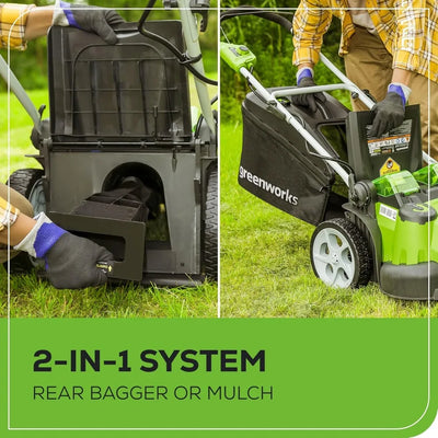 40V 20" Twin Blade Mower, 4.0Ah + 2.0Ah Battery