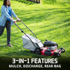 Lawn Mower Gas Powered, 21-Inch 144Cc Engine 3-In-1 Walk-Behind Push Lawn Mower, Oil Included