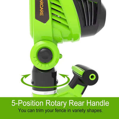 2 in 1 Electric Pole Hedge Trimmer, Power Hedge Trimmer with 18 Inch Dual-Action Laser Cut & Adjustable Cutting Head, 4.8Amp, 6