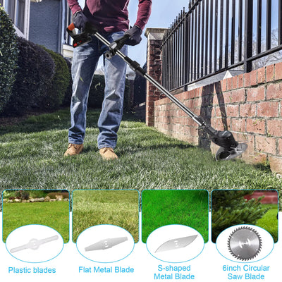 Foldable Efficient Grass Trimmer Durable Electric Mower for Easy Lawn Maintenance Easy to Lawn Mower US Plug Black