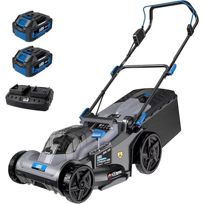 ROYAL GARDEN Electric 40V 17 Inch Cordless Lawn Mower Walk behind Brushless Push Mower 6-Height Adjust Portable & Lightweight 2