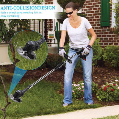 Foldable Efficient Grass Trimmer Durable Electric Mower for Easy Lawn Maintenance Easy to Lawn Mower US Plug Black